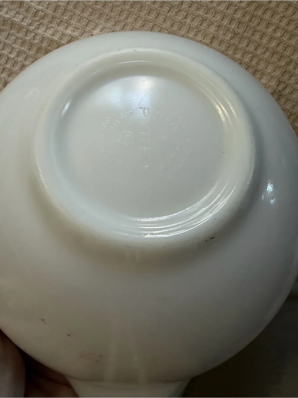 Pyrex White Glass Mixing Bowl with Handles